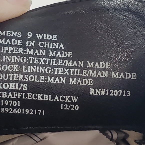 Croft & Barrow Ortholite ECO Black Cap Toe Oxford Dress Career Shoe Men Size 9W - Picture 10 of 10